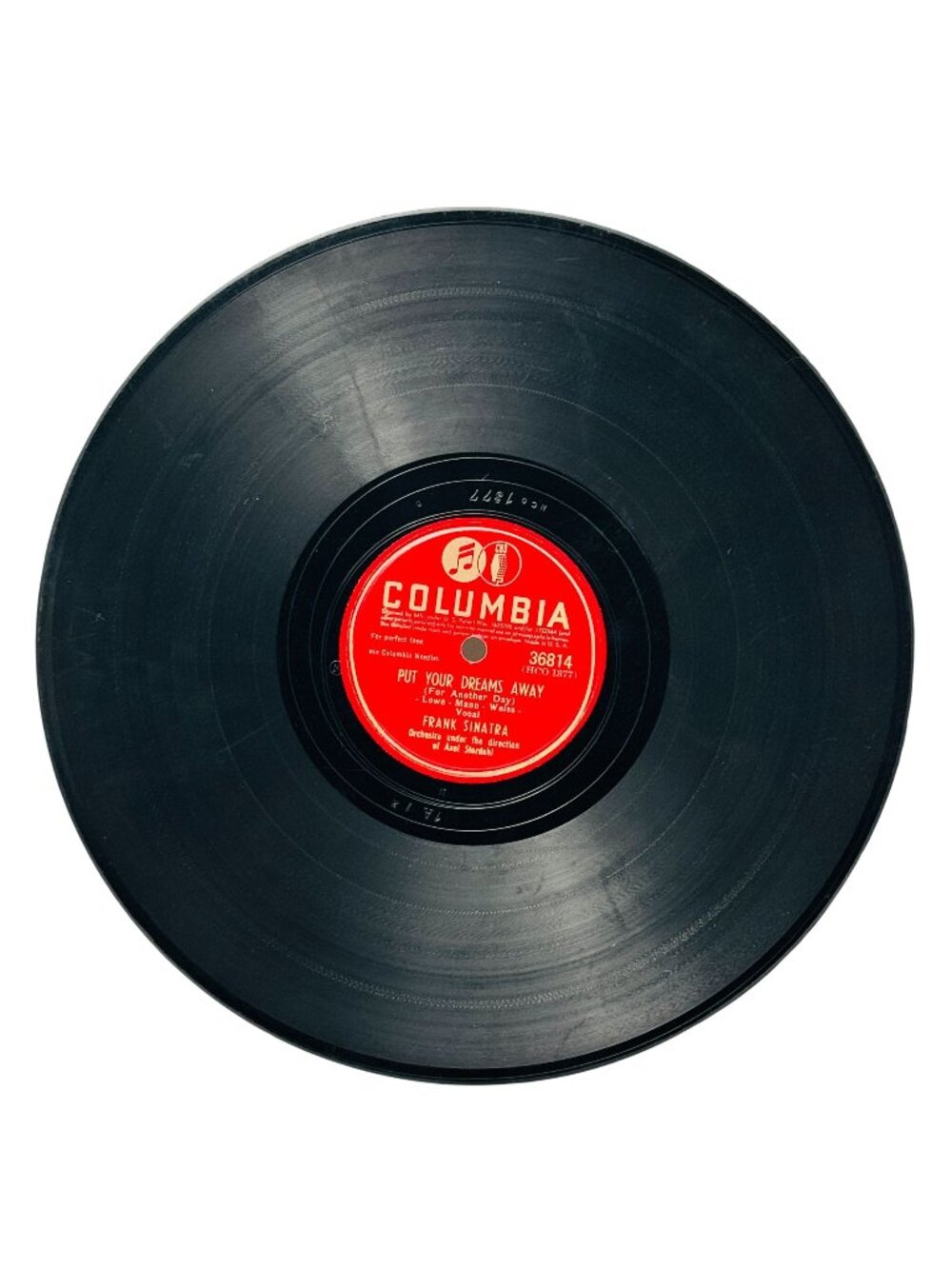 Frank Sinatra Put Your Dreams Away 10 Inch Shellac 78 RPM Columbia 36814 VG+